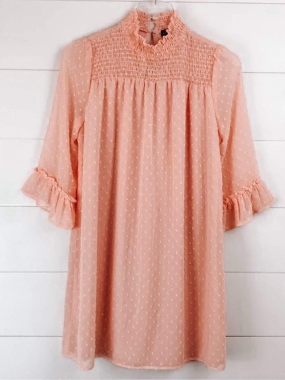 Nordstrom Blush Swiss Dot Dress